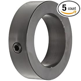 Shaft Collar Set Screw Type Black Oxide Finish Steel 13/16 ID x 1 1/4 OD (Pack of 5)