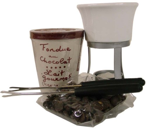 Gift Set: Anysetiers du Roy Fondue Milk Chocolate 7 oz + Chocolate Fondue for two Set: 100... by Anysetiers du Roy