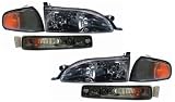Toyota Camry Replacement Headlight Assembly (Diamond Design, Black) – 1-Pair