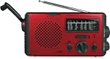 Etón FR350 Water-resistant hand-cranked AM/FM/shortwave radio Red