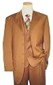 Steve Harvey Brown "Code Red" Super 120's Wool Vested Wideleg Suit By Zanetti