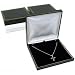 3 Black Leather Necklace Gift Boxes Jewelry Case Displays
