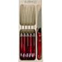 Red Laguiole Verdier Heavy Duty Color Handled Steak Knives