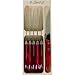 Red Laguiole Verdier Heavy Duty Color Handled Steak Knives