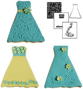 Autumn Carpenter Designs Dress Cookie Cutter & Impression Mat Set