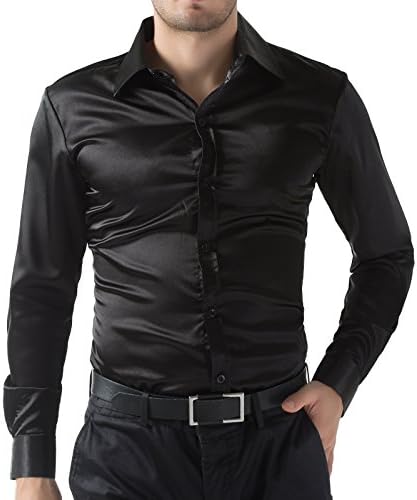 Threeseasons Men's Long Sleeve Wrinkle Free Fit Basic Dress Shirts
