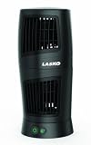 Lasko 4911 11.85-Inch Twist-Top Tower Desk Fan, Black