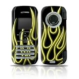 Yellow Neon Flames Design Protective Skin Decal Sticker for LG enV VX9900 Cell Phone