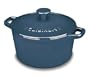 Cuisinart CI630-20BG Chef's Classic Enameled Cast Iron 3-Quart Round Covered Casserole, Provencal Blue