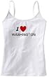 I LOVE WASHINGTON - State Series - White Women's / Girls Camisole (Girlie / Babydoll)