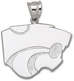 Kansas State Wildcats Solid Sterling Silver Powercat Giant Pendant