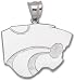 Kansas State Wildcats Solid Sterling Silver Powercat Giant Pendant