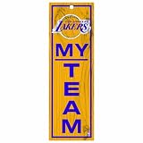 NBA Los Angeles Lakers 4-by-13 Wood My Team Sign