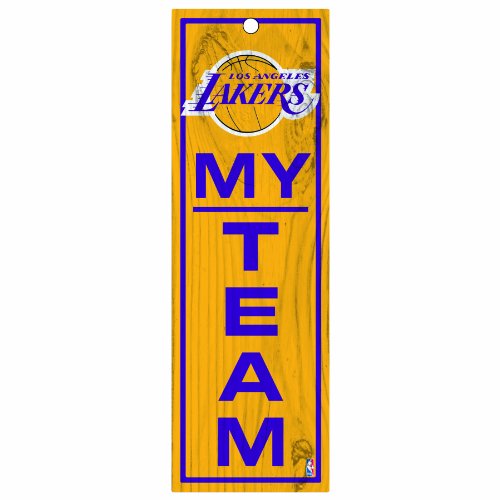 NBA Los Angeles Lakers 4-by-13 Wood My Team Sign