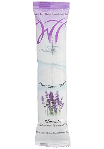Moist Cotton Towel - Lavender (Case of 50)