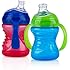 Nuby No-Spill Super Spout Grip N' Sip, Red and Blue, 4 Plus Months, 2 Count