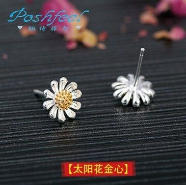 Salinla Jewelry Luxury PF brand jewelry 925 stamped silver earring fashion women earrings opening sun flower with platinum plated 18k gold long earrings for women