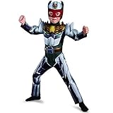 Costume Robo Knight Power Rangers Muscoloso Estroso Travestimento Per Bimbi 4-6 Anni