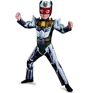 Costume Robo Knight Power Rangers Muscoloso Estroso Travestimento Per Bimbi 4-6 Anni