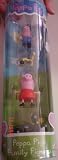 Review Character Options  / Peppa Pig Tube Of Collectible Family Figures George & Peppa With Bikes