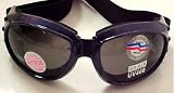 Motorcycle Goggles Blue Frames Smoke Lenses Biker