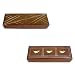 2 Pieces Wooden Jewelry Boxes Metal Lines Engraved On One & Fish Shape Brass On Other