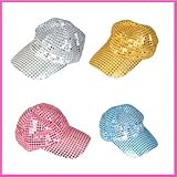 Sequin Baseball Cap Select Color: silver