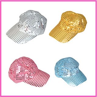 Beat deal on Sequin Baseball Cap Select Color: blue