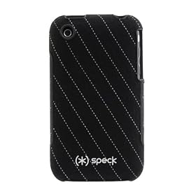 Speck Products Fitted Case for iPhone 3G, 3G S (Black Herringbone Pinstripe)