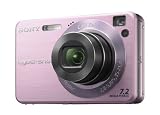Sony Cybershot DSC-W120P 7.2MP Digital Camera with 4x Optical Zoom with Super Steady Shot - Pink
