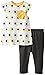 BON BEBE Baby Girls' Newborn Sunflower 2 Piece Dress and Knit Denim Jegging Set