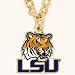 LSU Louisiana State University Tigers NCAA College Sports Team Chain Necklace and Enameled Pendant Sports Team Logo