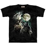 Original Three Wolf Moon Adult T-Shirtby The Mountain
