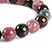 Justinstones Natural Multi-color Tourmaline Gemstone 8mm Round Beads Stretch Bracelet 7 Inch Unisex