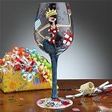 41jv5USToEL. SL160  Happy Birthday Hand Painted Wine Glass for Women
