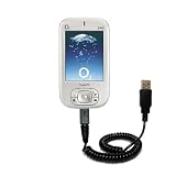 Coiled Power Hot Sync and Charge USB Data Cable w/ Tip Exchange for the T-Mobile MDA Compact - Gomadic Brand
