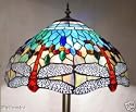 Tiffany Style Tiffany Floor Pole Dragonfly Stained Glass Lamp Lamps Takes 2 Blubls