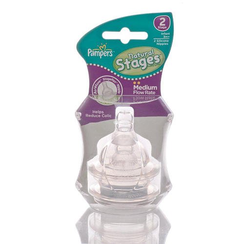 PAMPERS SILICONE NIPPLES STG 2