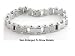 Surgical Stainless Steel Men's Bicycle Chain Bracelet With Cubic Zirconia Stones