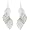 Loose Tri Leaf Light Metal With Delicate Perforated Vine Detail Accent Fashion Earrings