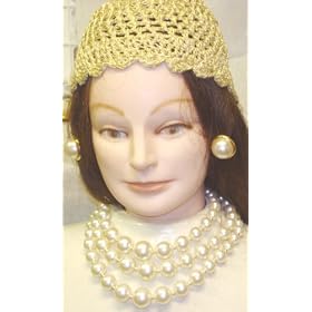 Click here to buy Fresh Water Thee Strand Ivory Pearl Short Chain Necklace and Earrings for Women and Teens Offered... by Gita.