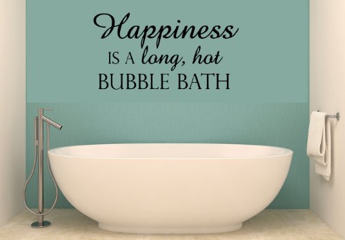 Happiness Bubble Bath-Home Decor-Wall Sayings-Wall Art-Wall Sticker Decal-Wall Decor-Famous Quotes