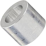Round Spacer, Aluminum, Plain Finish, #10 Screw Size, 5/16" OD, 0.192" ID, 1/4" Length (Pack of 10)