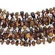 8-Strand Tiger's Eye Chip Necklace- 20"