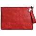 Evening Bags Purse Envelop Clutch Chain Shoulder Womens Wristlet Handbag Foldover Pouch (red)
