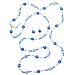 Blue Cat's Eye Bead Necklace and Earring Set