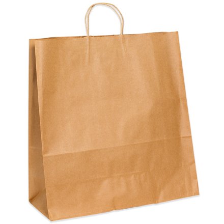 Box Partners BGS105K 13 in. x 6 in. x 15 .75 in. Kraft Paper Shopping Bags