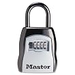 Locking Combination 5-Key Steel Box, 3-1/2w x 1-5/8d x 4h, Black/Silver