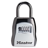 Locking Combination 5-Key Steel Box, 3-1/2w x 1-5/8d x 4h, Black/Silver