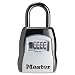 Locking Combination 5-Key Steel Box, 3-1/2w x 1-5/8d x 4h, Black/Silver